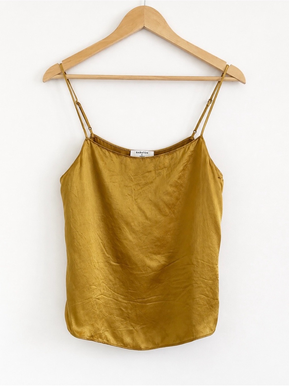 Aritzia Babaton Benji Satin Camisole Y2K Going Out Cairo Gold Small
